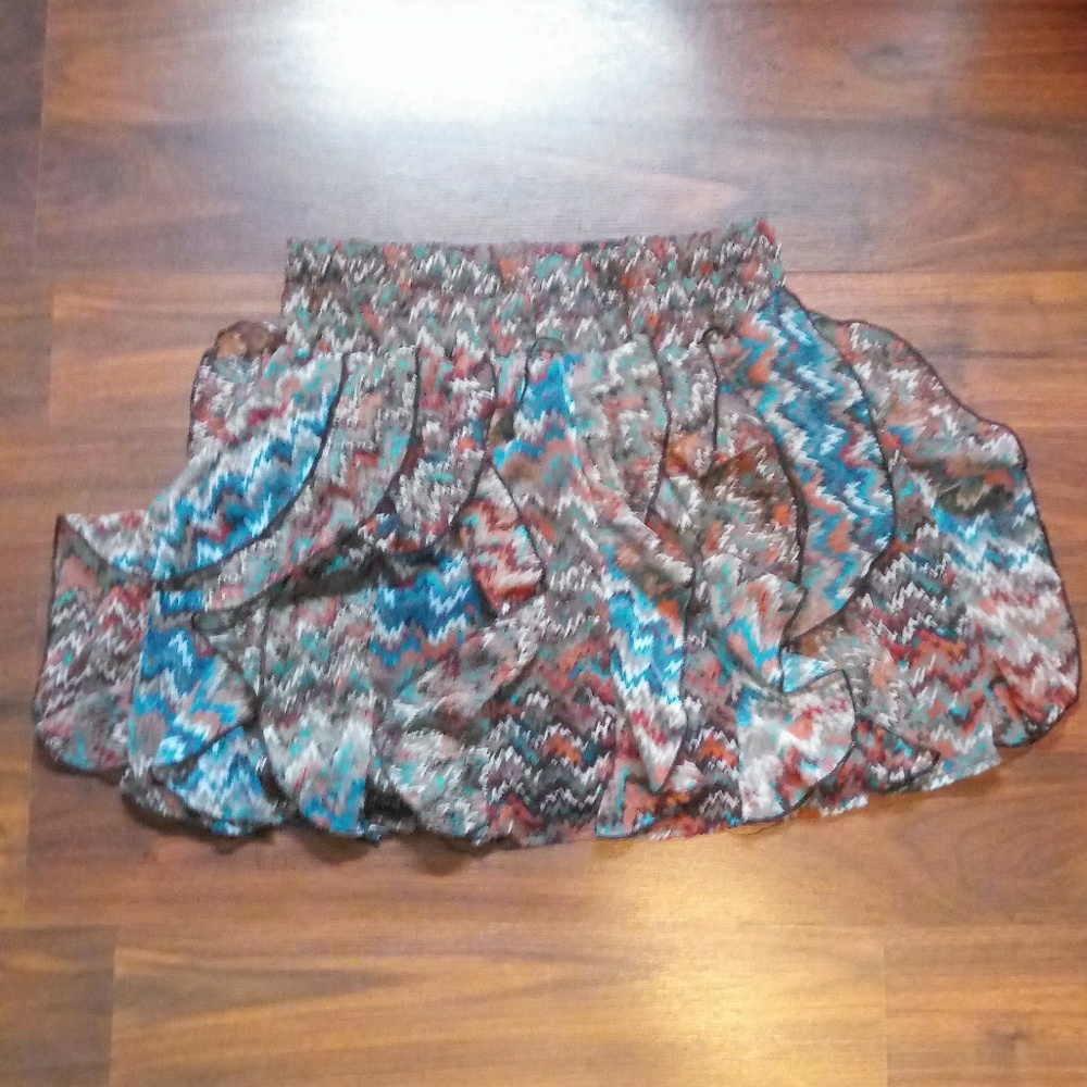 Colorful Zigzag pattern MINI skirt